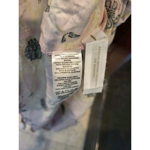 New Loft Beach Pink Yellow Floral Empire Waist Halter Maxi Dress Sz L Hippie - Picture 8 of 8